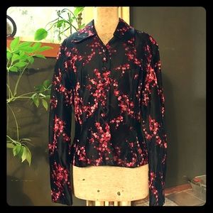 Vintage Gigi Clark Asian inspired silk blazer